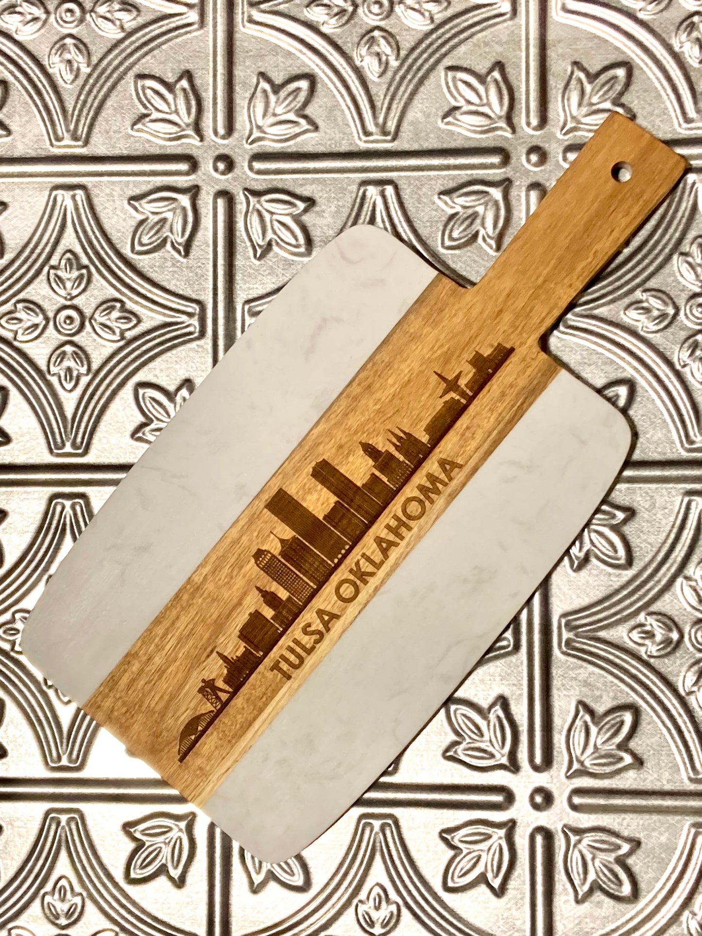 Tulsa Skyline Cheese Board