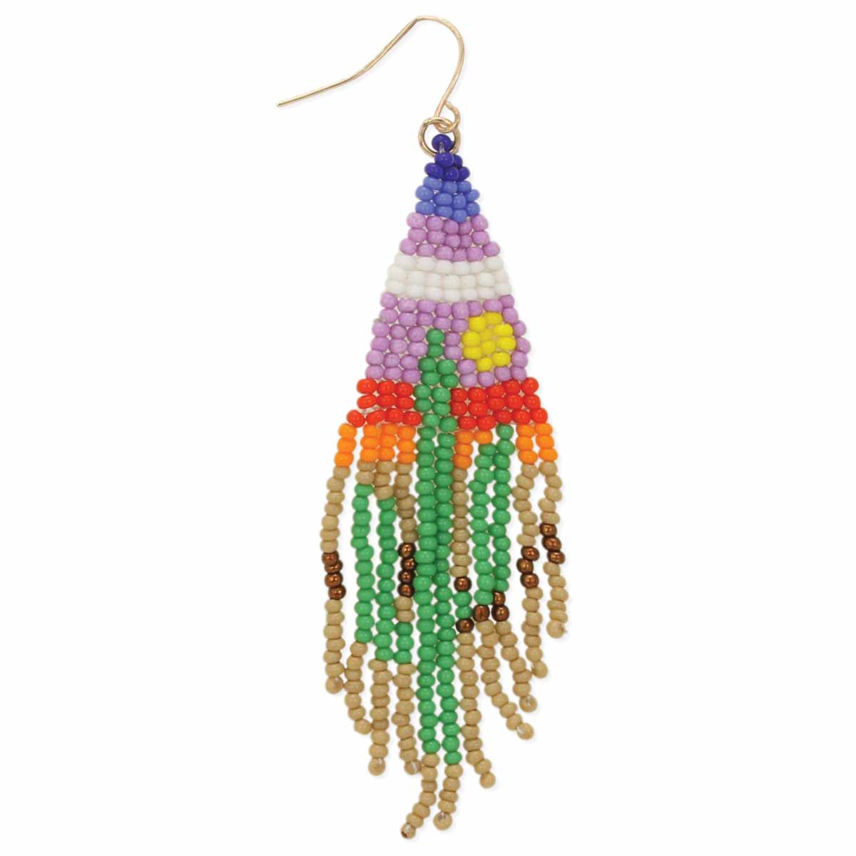 Sunset Cactus Heart Earrings