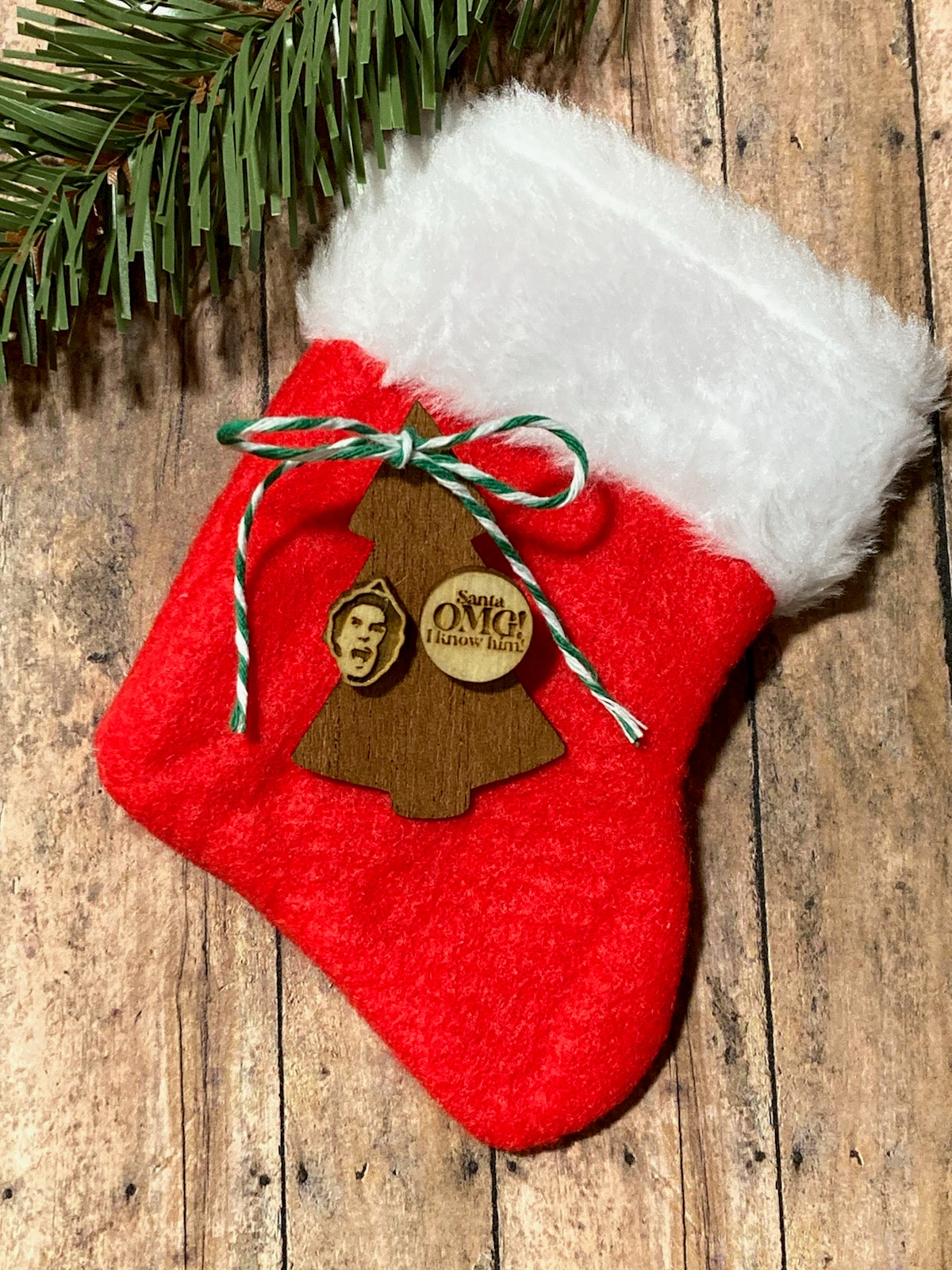 Santa OMG I know him! Elf stud earrings