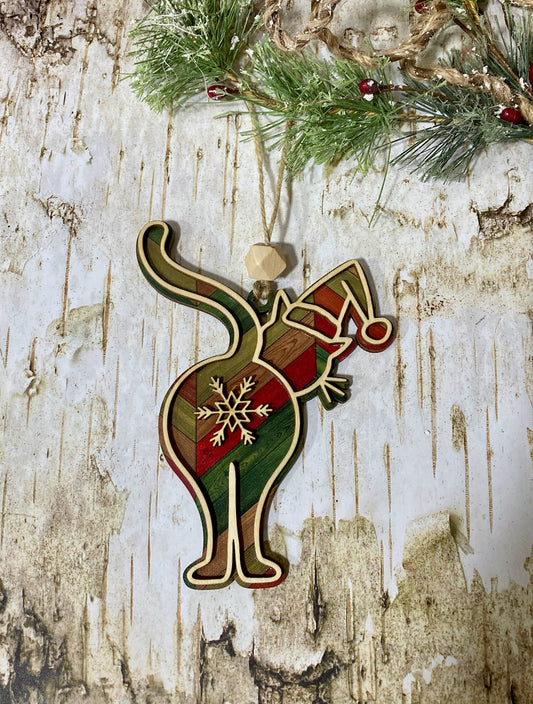 Merry CatButt Ornament