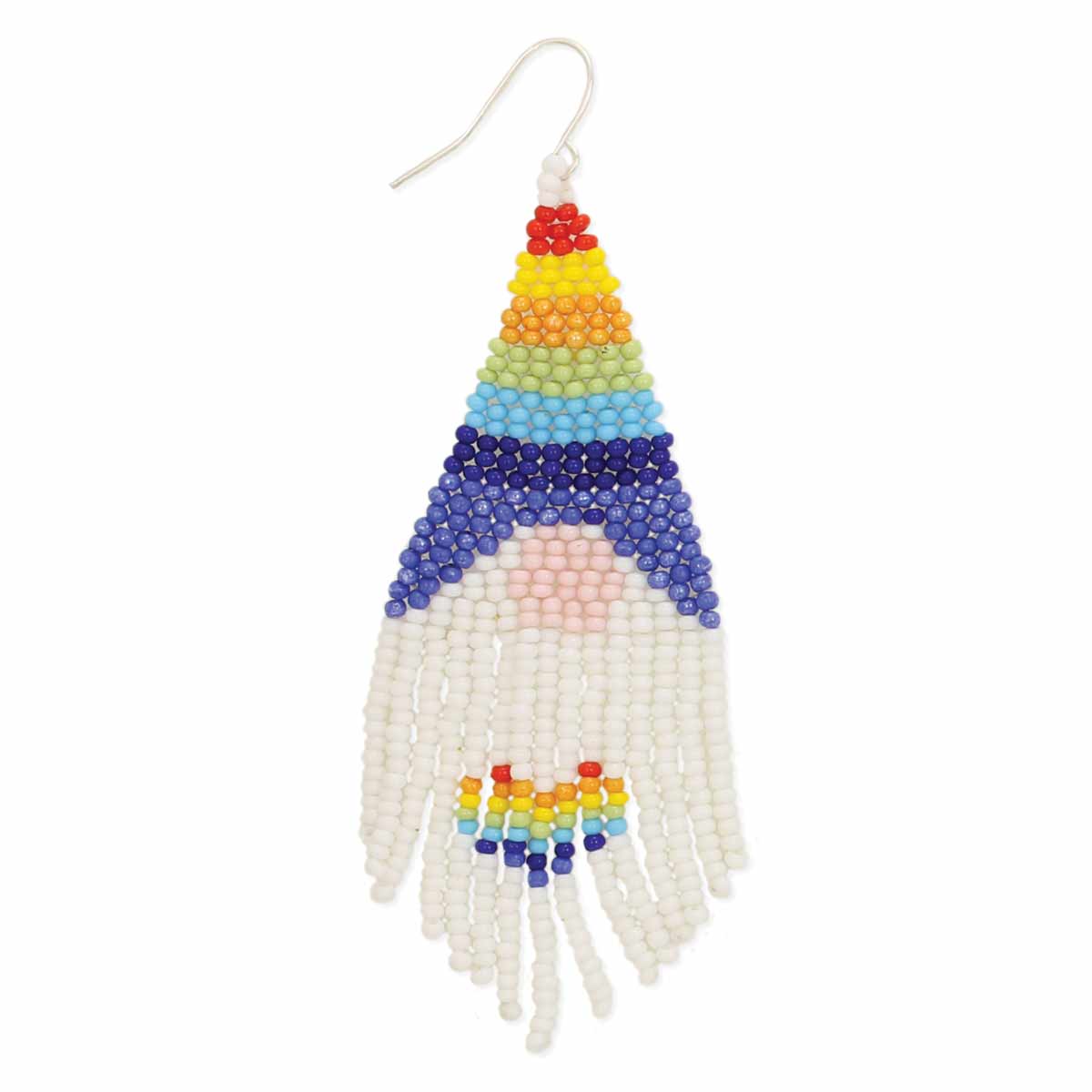 Rainbow Gnome Heart Earrings