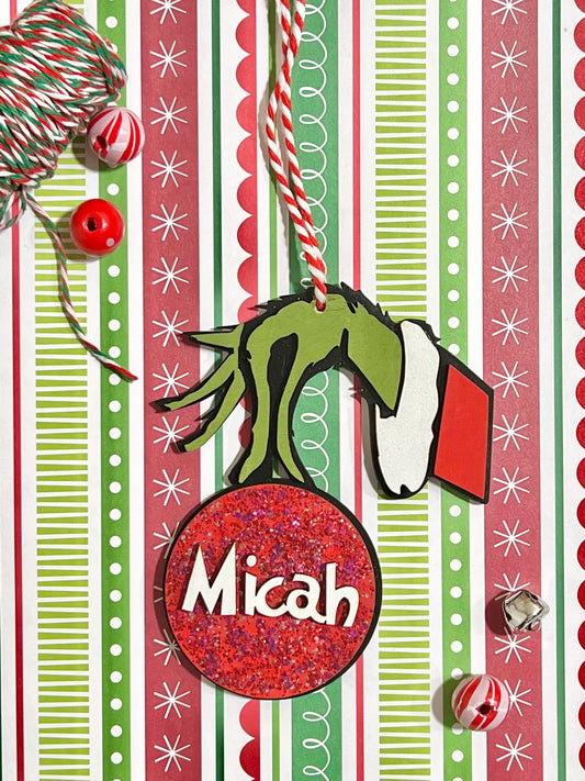 Personalized Grinch Ornament