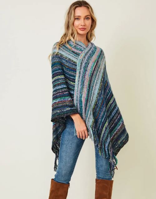 Multi-Colored Poncho