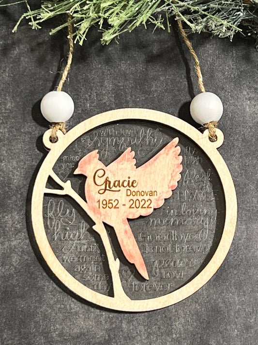 Cardinal Memorial Ornament