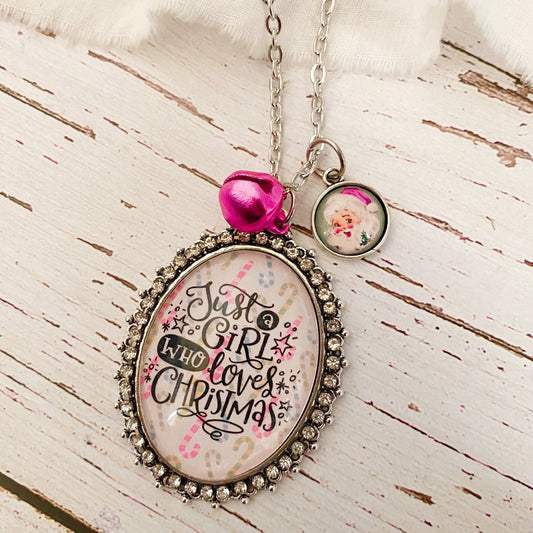 Just a Girl who Loves Christmas Necklace
