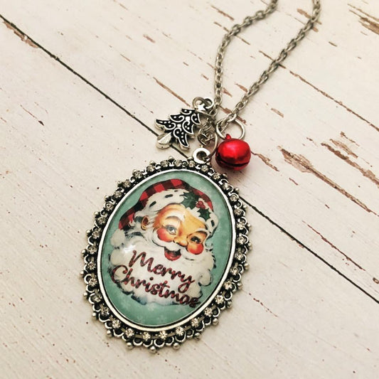 Santa Merry Christmas Necklace