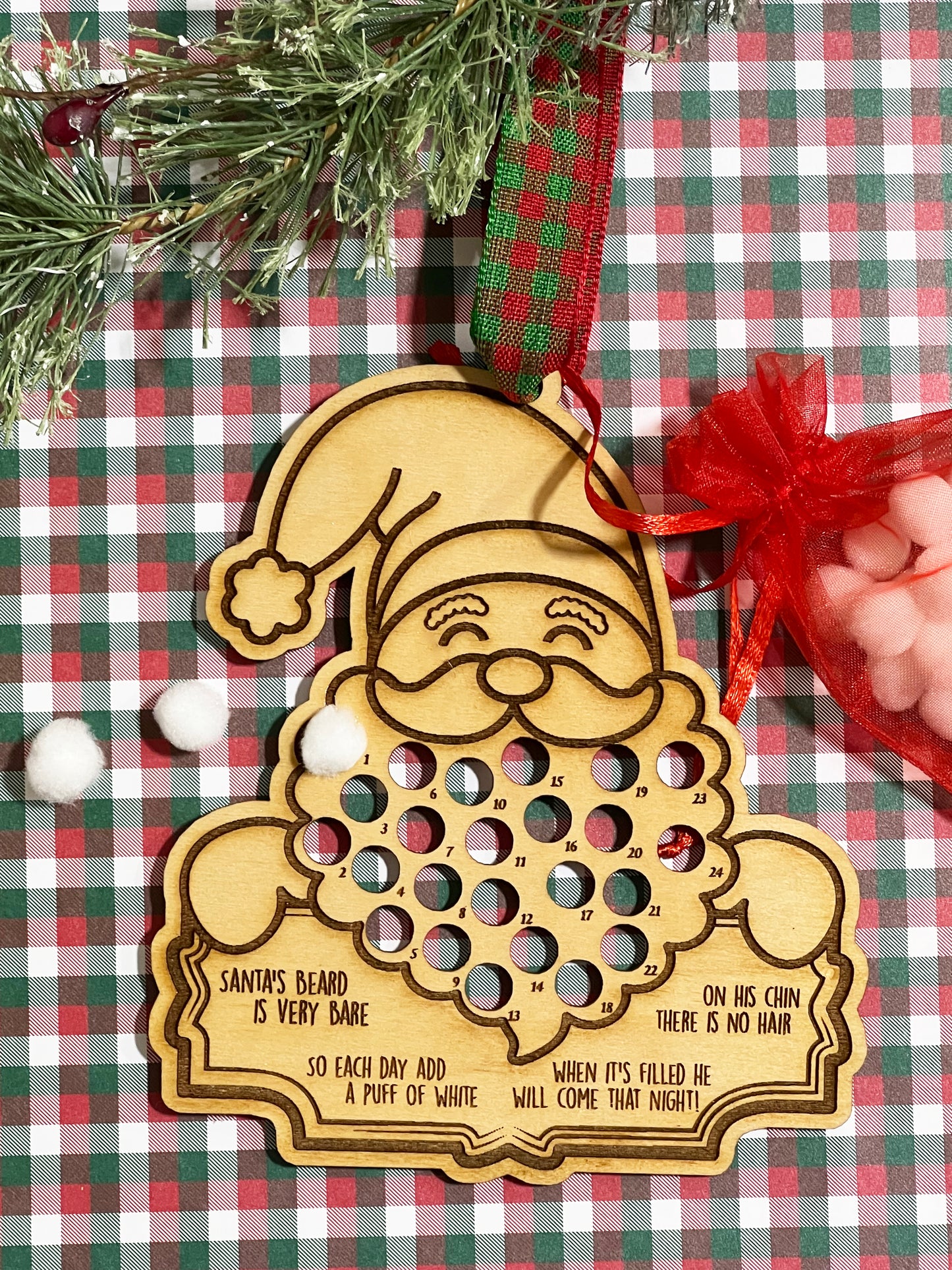 Santa Advent Ornament