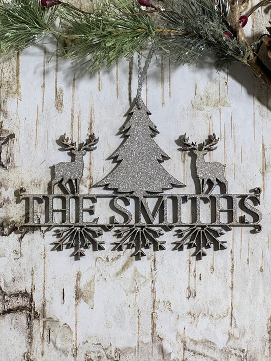 Deer Monogram Ornament